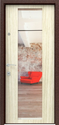 Амега Входная дверь Комфорт с зеркалом, арт. 0001242 - фото №1