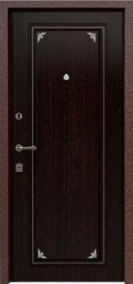 Входная металлическая дверь Амега Эстет Design 1 замок 2мм металл (Дерево тиковое + МДФ)