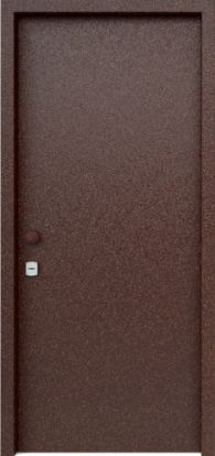 Входная металлическая дверь Амега Универсал (одностворчатая, металл/металл) 1 замок 2мм металл (Антик медь + Металл)