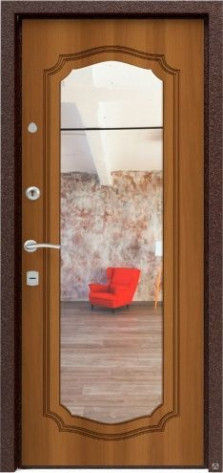 Амега Входная дверь Эталон с зеркалом, арт. 0001244